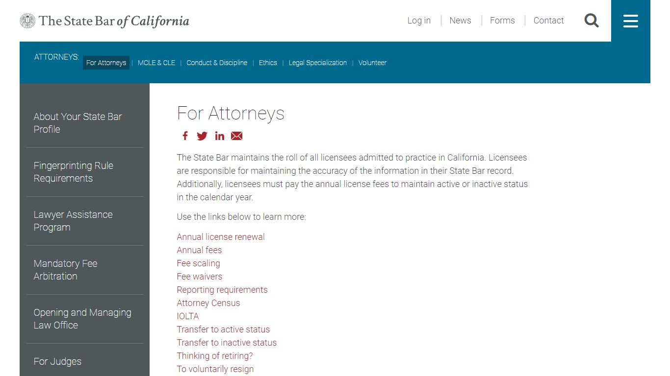 For Attorneys - California